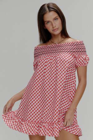Ruby Gingham Babydoll Dress – Cherry Picnic