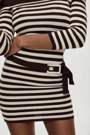 x BELLA HADID Saloon Knit Mini Dress – Cowboy Stripe