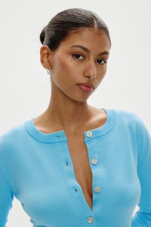 Sundae Cropped Cardigan – Blue Vanilla