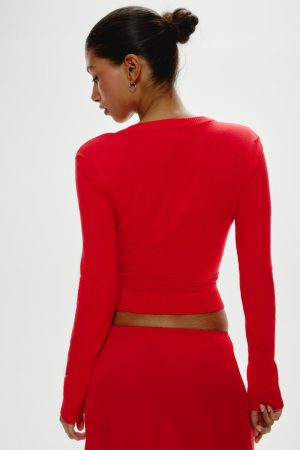 Sundae Cropped Cardigan – Cherry