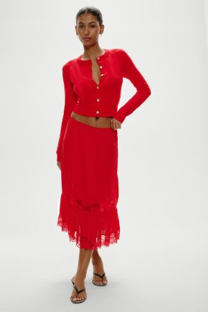 Sundae Cropped Cardigan – Cherry