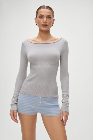 Theo Knit Sweater – Ash