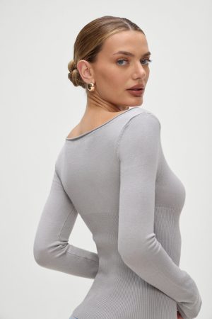 Theo Knit Sweater – Ash