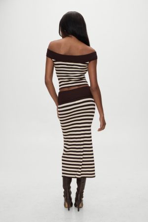 x BELLA HADID Tucker Knit Top – Cowboy Stripe