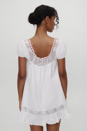 x BELLA HADID Western Poplin Mini Dress – White