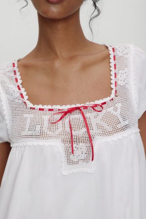 x BELLA HADID Western Poplin Mini Dress – White