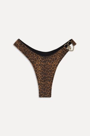 x BELLA HADID Full Moon Bikini Bottom – Lucky Leopard