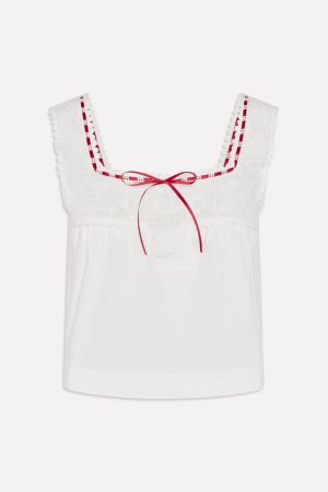 x BELLA HADID Heirloom Top – White