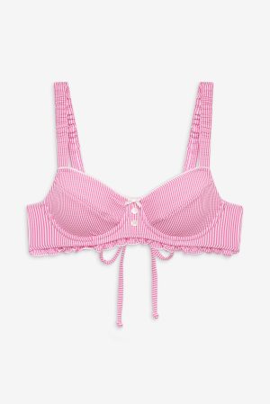 Jane Underwire Bikini Top – Pink Stripe