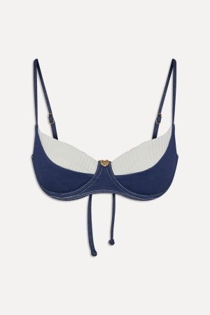 x BELLA HADID Jolene Underwire Bikini Top – Summer Denim