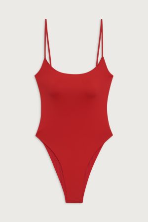 Juliet Cheeky  One Piece Swimsuit – True Red