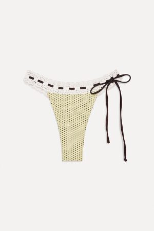 Lacey Micro Bikini Bottom – Lemon Dot