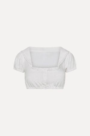 x BELLA HADID Little Miss Top – White
