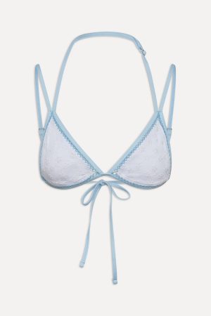 Luna Eyelet Bikini Top – Spring Cloud