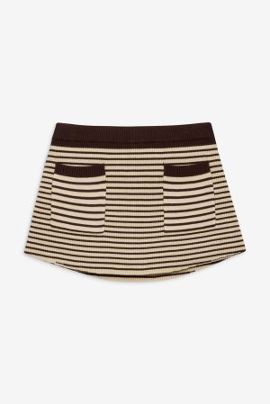 Mila Knit Mini Skort – 70s Stripe