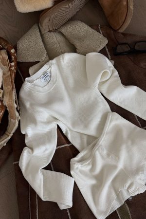 Riley Knit Sweater – White