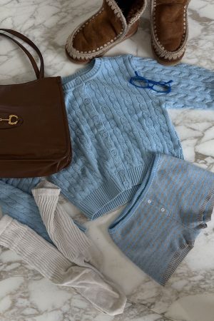 Bradley Knit Booty Shorts – Dewdrop Stripe