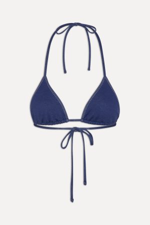 x BELLA HADID Nick Triangle Bikini Top – Summer Denim