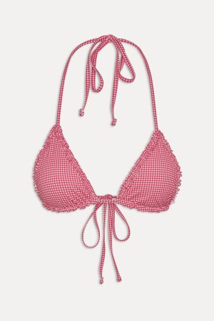 Nick Skimpy Triangle Bikini Top – Ladybug Gingham