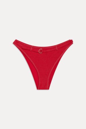 Ranger Denim Bikini Bottom – Red Denim