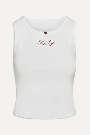 x BELLA HADID Reno Tank Top – Lone Star White