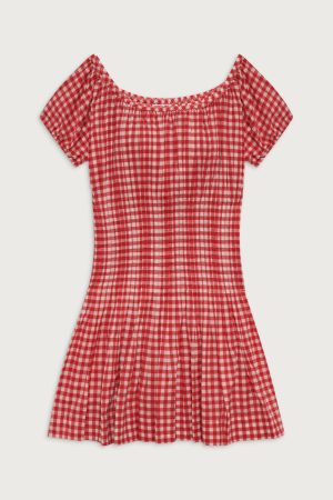 Sadie Gingham Mini Dress –  Cherry Gingham