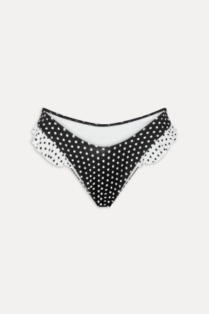 Sandy Micro Ruffle Bikini Bottom – Classic Polka Dot