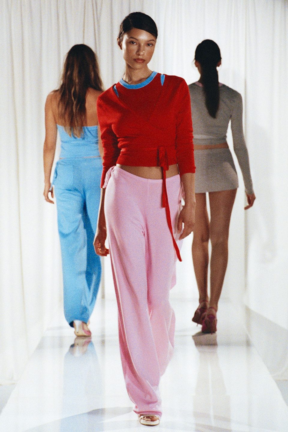 Breeze Low Rise Knit Pants - Strawberries & Cream