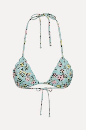 Tidal Skimpy Triangle Bikini Top – Pastel Peony
