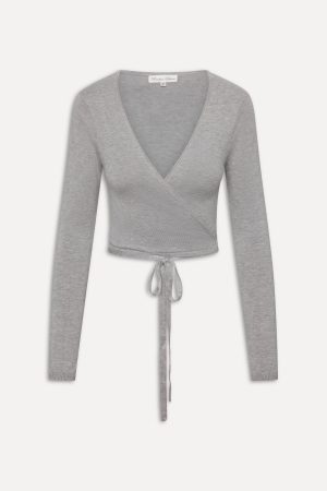 Whisper Long Sleeve Wrap Top – Mochi